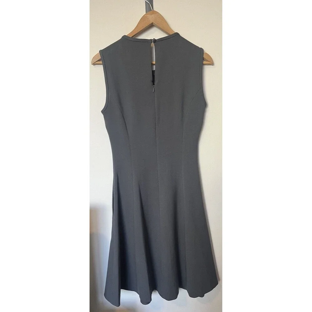 Kate Spade Gray Seamed Fit And Flare Sleeveless Dress Size 6